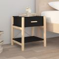 vidaXL Nočné stolíky 2 ks čierne 42x38x45 cm spracované drevo