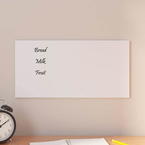 vidaXL Nástenná magnetická tabuľa biela 40x20 cm tvrdené sklo