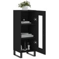 vidaXL Komoda čierna 34,5x34x90 cm spracované drevo