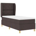 vidaXL Posteľ s pružinovým rámom Tmavohnedá 200 x 80 cm látka