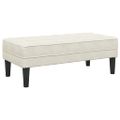 vidaXL lavička s vankúšom Krémová 113 x 57 x 39 cm Zamat