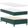 vidaXL Posteľ s pružinovým rámom Tmavozelená 100 x 200 cm Zamat