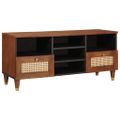 vidaXL TV skrinka Hnedá 100 x 33,5 x 46 cm Masívne mango drevo