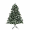 vidaXL Umelý vianočný stromček Zelená 240 cm PVC, plast a oceľ