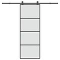 vidaXL Posuvné dvere s kovaním 76x205 cm ESG sklo a hliník
