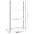 vidaXL 3-poschodové stojany na pneumatiky 2 ks 110x40x200 cm oceľ