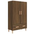 vidaXL Vysoká skrinka hnedý dub 70x31x115 cm spracované drevo