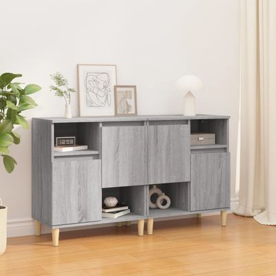 vidaXL Komody 2 ks sivý dub sonoma 60x35x70 cm kompozitné drevo