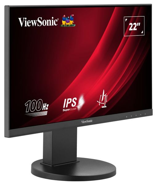 ViewSonic VG2208A/ 22" 16:9 (21.5"), 1920 x 1080, SuperClear® IPS, HDMI, DisplayPort, USB, repro, full ergonomic stand LED monitor, 21,5", IPS, 1920×1080, 16:9, 100Hz, 5ms, 250cd/m2, HDMI, DisplayPort, 2× USB výstup, repro, VESA, PIVOT, en. trída E
