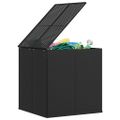 vidaXL Záhradný úložný box z polyratanu 100x97,5x104 cm čierny