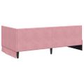 vidaXL Rohový rám postele s čelnou doskou Ružová 100 cm x 200 cm Zamat