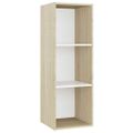 vidaXL TV skrinky 2 ks, biela+sonoma 107x35x37 cm, kompozitné drevo