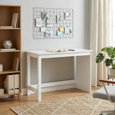 vidaXL Stôl Biela 112 x 50 x 75 cm Masívne borovicové drevo