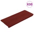 vidaXL Nášľapy na schody samolepiace 30 ks červené 65x22,5x3,5 cm