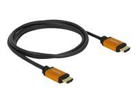 HDMI kábel - HDMI s kolíkmi (samec) na HDMI s kolíkmi (samec) - 1,5 m - trojnásobne tienený - čierna, zlatá - podpora 8K