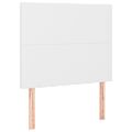 vidaXL Posteľný rám s čelom biely 90x200 cm umelá koža