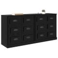 vidaXL Komody 2 ks Čierny dub 70 x 35,5 x 67,5 cm Kompozitné drevo