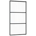 vidaXL Posuvné dvere s kovaním čierne 102x205 cm ESG sklo