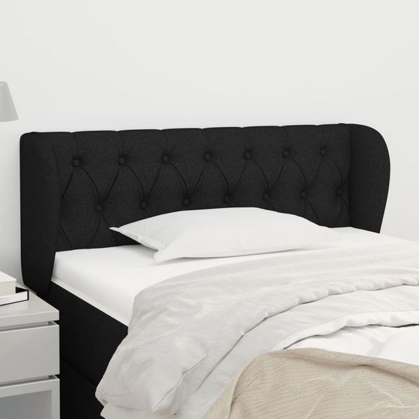 vidaXL Čelo postele so záhybmi čierne 103x23x78/88 cm látka