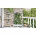 vidaXL Záhradný kvetináč 2 ks Biela 80 x 40 x 126 cm PP