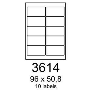 etikety RAYFILM 96x50,8 vysokolesklé biele laser R01193614F (1.000 list./A4)