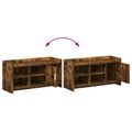 vidaXL Skriňa na topánky s úložiskom Dymový dub 100 x 39,5 x 51 cm