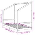 vidaXL Rám detskej postele čierny 90x200 cm masívna borovica