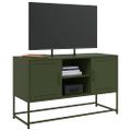 vidaXL TV skrinka olivovozelená 100,5x39x60,5 cm oceľ