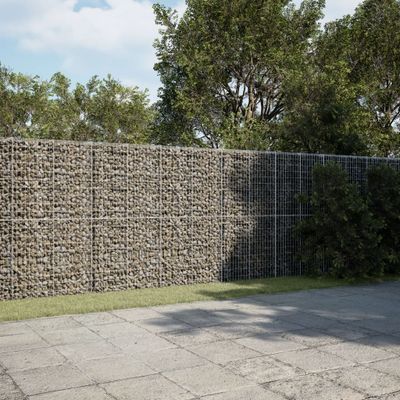vidaXL Gabiónový kôš s krytom 550x100x200 cm pozinkované železo