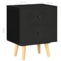 vidaXL Nočné stolíky 2 ks čierne 40x30x50 cm borovicový masív
