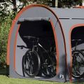 vidaXL Stan na uskladnenie bicyklov 210 x 156 x 180 cm Šedá a oranžová