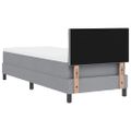 vidaXL Posteľ s pružinovým rámom Svetlosivá 80 x 200 cm látka