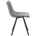 vidaXL 5-dielna jedálenská súprava, sivá, umelá koža