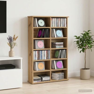 vidaXL CD Skrinka Dub artisan 60 x 17 x 92 cm Kompozitné drevo