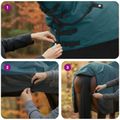 vidaXL Plášť pre kone Tmavozelená a čierna 145 cm Polyester