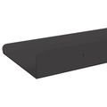 vidaXL Závesná polica 4 ks Čierny 60 x 8,5 x 2,5 cm Oceľ