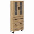 vidaXL Highboard 2 ks Remeselný dub 69,5 x 34 x 180 cm
