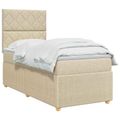 vidaXL Posteľ boxspring s matracom Modrá 100 x 200 cm Látka