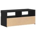 vidaXL TV skrinka 90 x 35 x 40 cm Čierny dub Kompozitné drevo