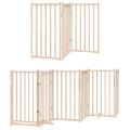 vidaXL Brána pre psa s dverami skladacia 15panely 750cm topoľové drevo