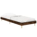 vidaXL Posteľný rám bez matraca dymový dub 75x190 cm kompozitné drevo