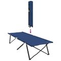 vidaXL Skladacia kempingová posteľ 2 ks Modrá 206 x 76 x 74 cm