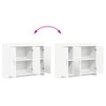 vidaXL Servírovacia skriňa Biela 98,5 x 33 x 80 cm Kompozitné drevo