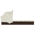 vidaXL Lehátko so skladacou strechou hnedé 213x63x97 cm polyratan