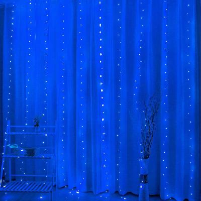 LED CURTAIN (300 LED LAMPS) 3Mx3M BLUE