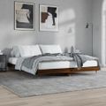 vidaXL Posteľný rám bez matraca hnedý dub 160x200 cm kompozitné drevo