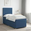 vidaXL Posteľ boxspring s matracom Modrá 80 x 200 cm Látka