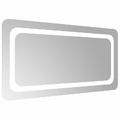 vidaXL Zrkadlo do kúpeľne s LED Priehľadná 80 x 40 cm tvrdené sklo