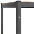 vidaXL 5-vrstvové police 4 ks antracitové oceľ a spracované drevo