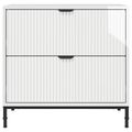 vidaXL Nočný stolík Biela s vysokým leskom 63.5 x 36 x 61 cm